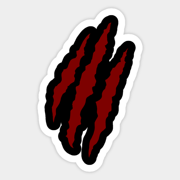 Claw Slash (Red) Sticker by SheWhoLovesMonsters